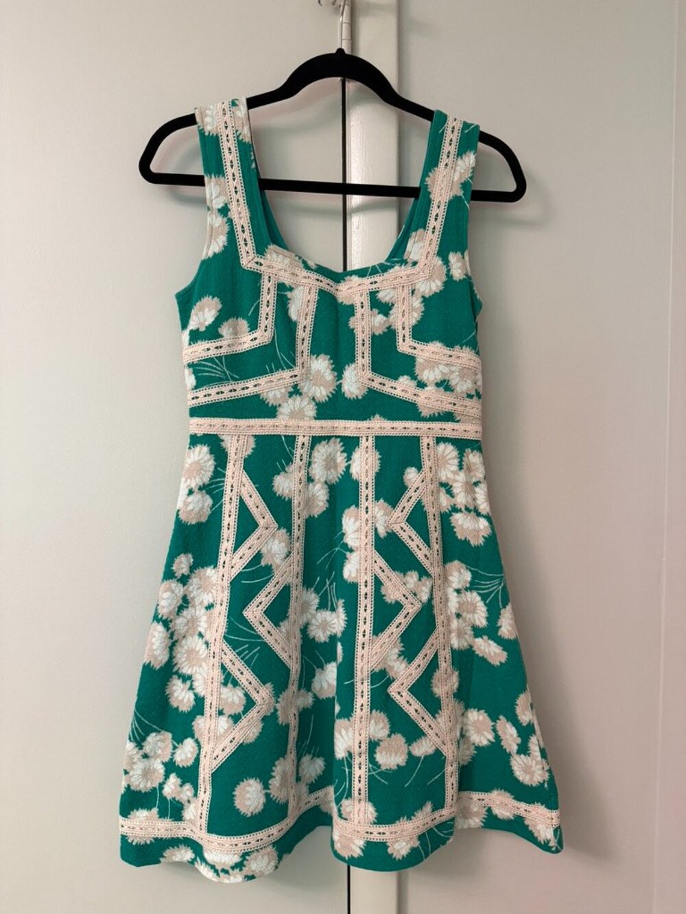 Anthropologie Maeve Emma Green Floral Dress - Picture 2 of 5